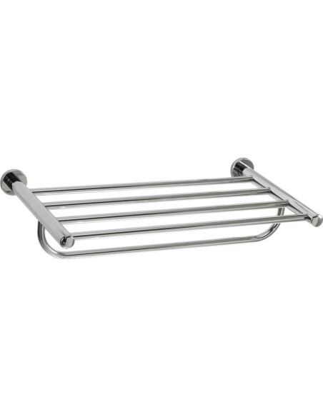 Série SIENA - Etagère porte-serviette avec barre i ntéfieure en LAITON chromé