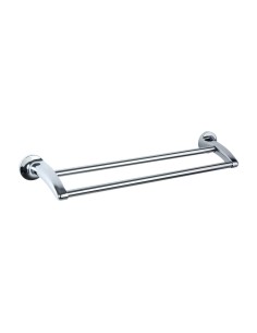 Série HOTEL - Double barre porte-serviette 450 mm  en ZAMAC brillant