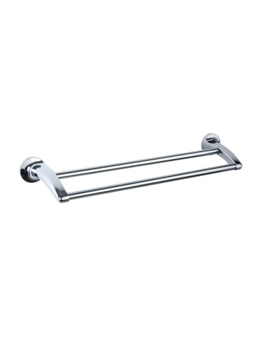 Série HOTEL - Double barre porte-serviette 450 mm  en ZAMAC brillant