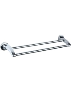 Série HOTEL - Double barre porte-serviette 600 mm  en ZAMAC brillant