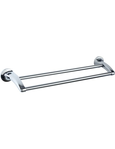 Série HOTEL - Double barre porte-serviette 600 mm  en ZAMAC brillant