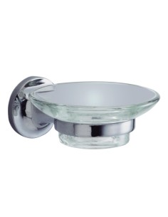 Série HOTEL - Porte-savon glace avec support en ZA MAC brillant