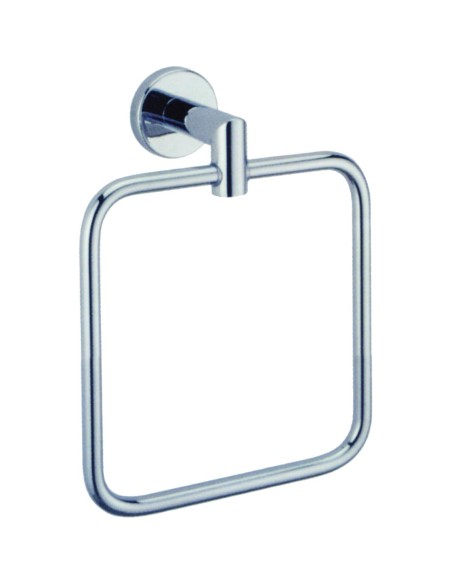 Série LINE - Anneau porte-serviette rectangulaire  en ZAMAC brillant