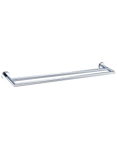 Série LINE - Double barre porte-serviette 450 mm e n ZAMAC brillant