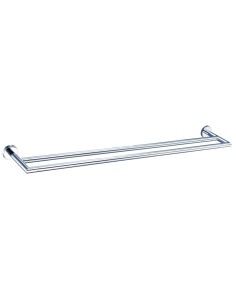Série LINE - Double barre porte-serviette 600 mm e n ZAMAC brillant
