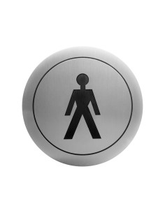 Pictogramme toillettes "Messieurs" ACIER INOXYDABL E AISI 304 satiné