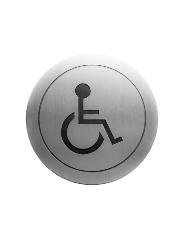 Pictogramme "Adapté aux personnes à mobilité rédui te" ACIER INOXYDABLE AISI 304 satiné