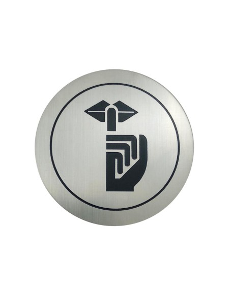 Pictogramme "Silence" acier inoxydable AISI 304 sa tiné