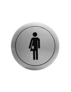 Pictograma INOX AISI 304 símbolo baño ostomizado mixto