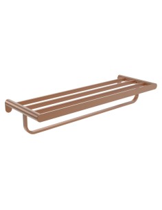 Série VERONA BRONZE - Étagère porte-serviettes avec barre inférieure acier inoxydable AISI 304 PVD