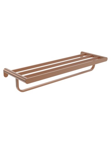 Série VERONA BRONZE - Étagère porte-serviettes avec barre inférieure acier inoxydable AISI 304 PVD