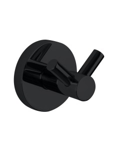 Série NIZA NOIR - Patère double en ACIER INOXYDABL E AISI 304 noir