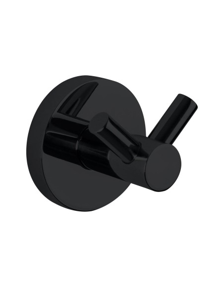 Série NIZA NOIR - Patère double en ACIER INOXYDABL E AISI 304 noir