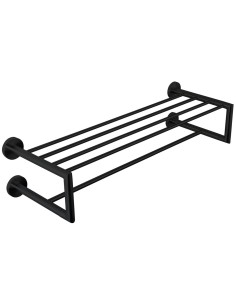 Série NIZA NOIR - Porte-serviette en ACIER INOXYDA BLE AISI 304