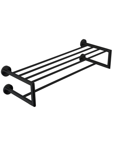 Série NIZA NOIR - Porte-serviette en ACIER INOXYDA BLE AISI 304