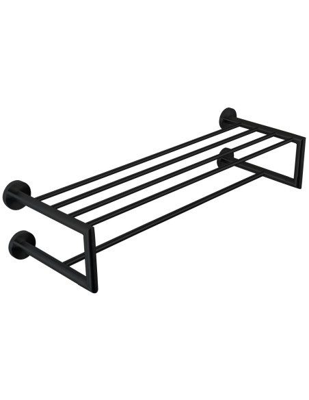 Série NIZA NOIR - Porte-serviette en ACIER INOXYDA BLE AISI 304