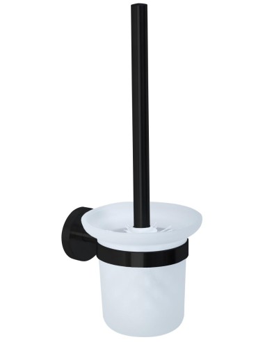 Série NIZA NOIR - Brosse de toilette (WC), en ACIE R INOXYDABLE AISI 304