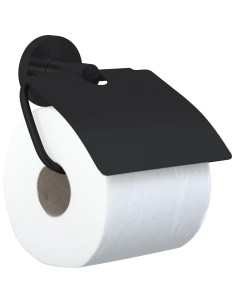 Série NIZA NOIR - Porte-rouleau papier toilette (W C) en ACIER INOXYDABLE AISI 304