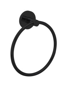 Série NIZA NOIR - Anneau porte-serviette en ACIER  INOXYDABLE AISI 304
