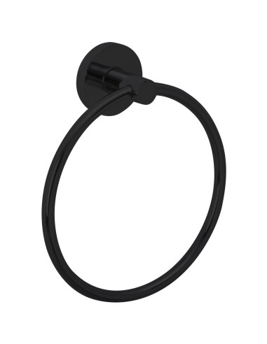 Série NIZA NOIR - Anneau porte-serviette en ACIER  INOXYDABLE AISI 304