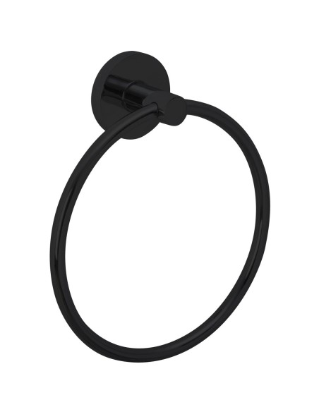 Série NIZA NOIR - Anneau porte-serviette en ACIER  INOXYDABLE AISI 304