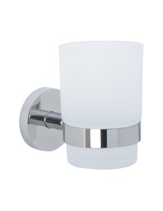 Série NIZA BRILLANT - Porte-brosse à dents en verr e avec support mural en ACIER INOXYDABLE  AISI 304