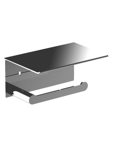 Porte-rouleau papier toilette (WC) en ACIER INOXYD ABLE AISI 304 brillant