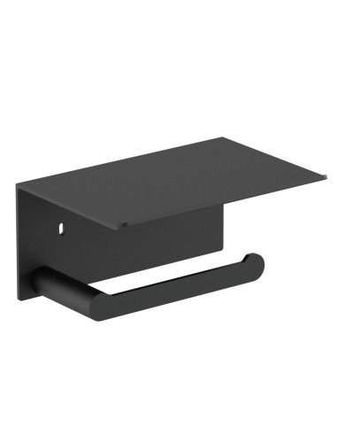 Porte-rouleau papier toilette (WC) en ACIER INOXYD ABLE AISI 304 noir