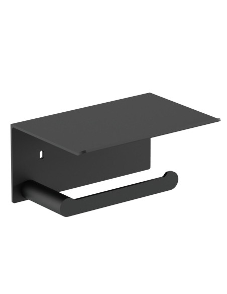 Porte-rouleau papier toilette (WC) en ACIER INOXYD ABLE AISI 304 noir