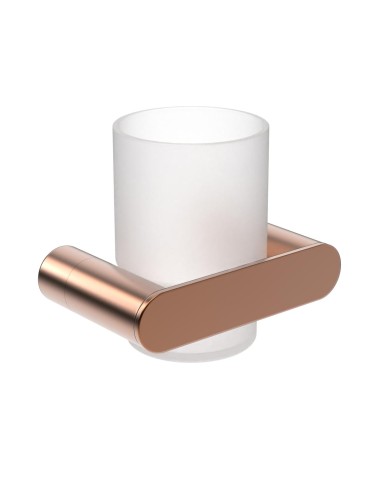 Série VERONA BRONZE - Verre porte-brosse à dents avec support mural acier inoxydable AISI 304 PVD