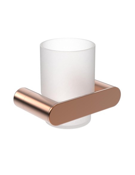 Série VERONA BRONZE - Verre porte-brosse à dents avec support mural acier inoxydable AISI 304 PVD