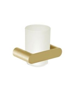 Série VERONA OR SATINÉ - Verre porte-brosse à dents avec support mural acier inoxydable AISI 304 PVD