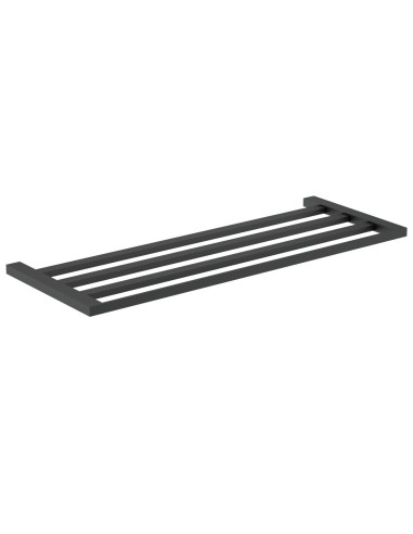 Série CORINTO NOIR - Étagère porte-serviette en AC IER INOXYDABLE AISI 304