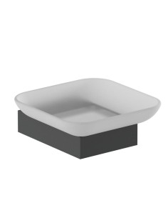 Série CORINTO NOIR - Porte-savon en ACIER INOXYDAB LE AISI 304