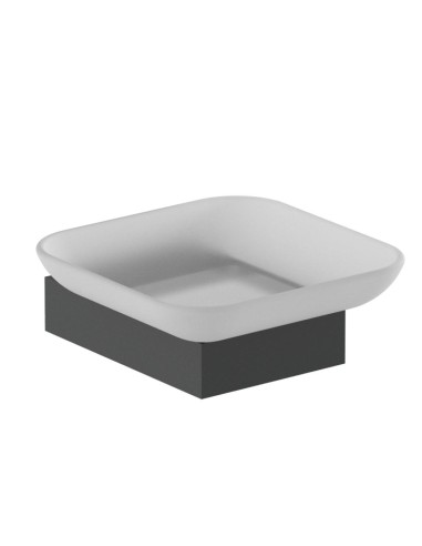 Série CORINTO NOIR - Porte-savon en ACIER INOXYDAB LE AISI 304