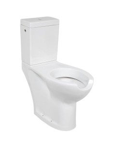 Toilettes monobloc en CÉRAMIQUE blanche, sortie ve rticale/horizontale et ouverture frontal e