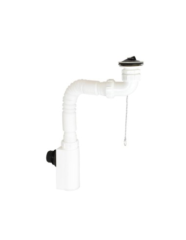 Set de siphon en surface , tube flexible et soupap e pour lave-mains H5