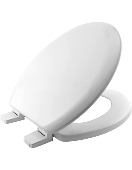 Siège avec abattant pour toilettes (WC) en ISOREL  blanc, adaptation universelle