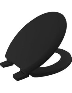 Siège avec abattant pour toilettes en ISOREL noir,  adaptation universelle