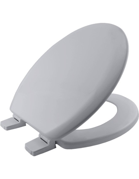 Siège avec abattant pour toilettes en ISOREL gris,  adaptation universelle