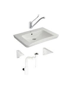 Kit de toilettes ergonomiques, avec supports, acce ssoires et robinet à levier