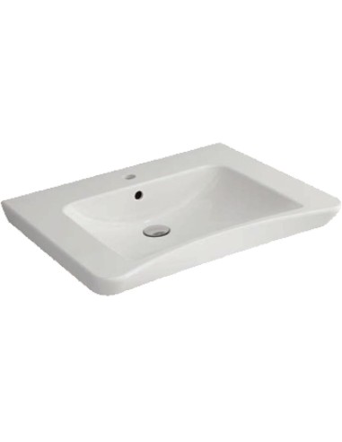 Lave-mains ergonomique en CÉRAMIQUE blanche