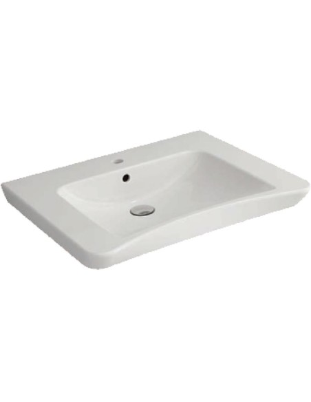 Lave-mains ergonomique en CÉRAMIQUE blanche