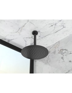 BRAS DOUCHE ROND A PLAFOND NOIR 2