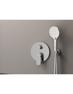ENSEMBLE ENCASTRE 2 FONCT. MITIGEUR ROUND CHROME C/K 2
