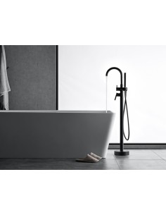 ROBINETTERIE BAIN ILOT ROUND MITIGEUR NOIR 2