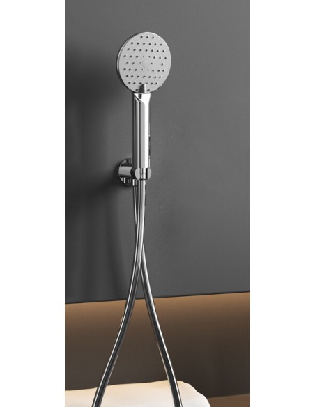 SUPPORT MURAL ROND CHROME