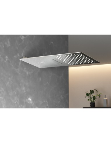 TÊTE DE DOUCHE EXTRAPLANO INOX CASCADE+PLUIE