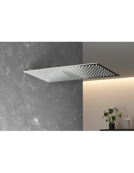 TÊTE DE DOUCHE EXTRAPLANO INOX CASCADE+PLUIE