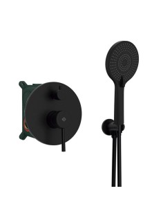ENSEMBLE ENCASTRE 2 FONCT. MITIGEUR ROUND NOIR